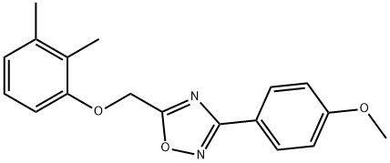 5-[(2,3-dimethylphenoxy)methyl]-3-(4-methoxyphenyl)-1,2,4-oxadiazole Struktur