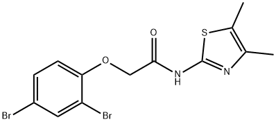 2-(2,4-dibromophenoxy)-N-(4,5-dimethyl-1,3-thiazol-2-yl)acetamide Struktur