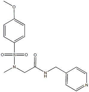 2-[[(4-methoxyphenyl)sulfonyl](methyl)amino]-N-(4-pyridinylmethyl)acetamide Struktur