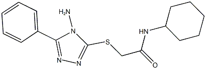 2-[(4-amino-5-phenyl-4H-1,2,4-triazol-3-yl)sulfanyl]-N-cyclohexylacetamide Struktur