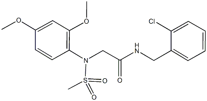 N-(2-chlorobenzyl)-2-[2,4-dimethoxy(methylsulfonyl)anilino]acetamide Struktur