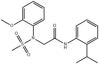 N-(2-isopropylphenyl)-2-[2-methoxy(methylsulfonyl)anilino]acetamide Struktur