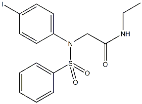 N-ethyl-2-[4-iodo(phenylsulfonyl)anilino]acetamide Struktur