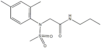 2-[2,4-dimethyl(methylsulfonyl)anilino]-N-propylacetamide Struktur