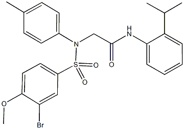 2-{[(3-bromo-4-methoxyphenyl)sulfonyl]-4-methylanilino}-N-(2-isopropylphenyl)acetamide Struktur