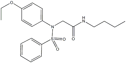 N-butyl-2-[4-ethoxy(phenylsulfonyl)anilino]acetamide Struktur