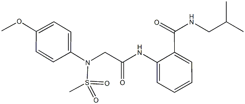 N-isobutyl-2-({[4-methoxy(methylsulfonyl)anilino]acetyl}amino)benzamide Struktur