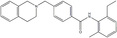 4-(3,4-dihydro-2(1H)-isoquinolinylmethyl)-N-(2-ethyl-6-methylphenyl)benzamide Struktur