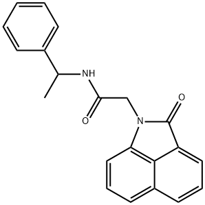 2-(2-oxobenzo[cd]indol-1(2H)-yl)-N-(1-phenylethyl)acetamide Struktur