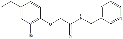 2-(2-bromo-4-ethylphenoxy)-N-(3-pyridinylmethyl)acetamide Struktur