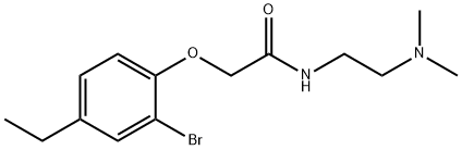 2-(2-bromo-4-ethylphenoxy)-N-[2-(dimethylamino)ethyl]acetamide Struktur