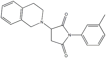 3-(3,4-dihydro-2(1H)-isoquinolinyl)-1-(3-methylphenyl)-2,5-pyrrolidinedione Struktur