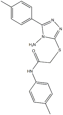 2-{[4-amino-5-(4-methylphenyl)-4H-1,2,4-triazol-3-yl]sulfanyl}-N-(4-methylphenyl)acetamide Struktur