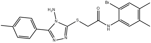 2-{[4-amino-5-(4-methylphenyl)-4H-1,2,4-triazol-3-yl]sulfanyl}-N-(2-bromo-4,5-dimethylphenyl)acetamide Struktur