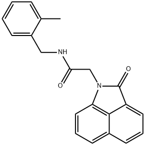 N-(2-methylbenzyl)-2-(2-oxobenzo[cd]indol-1(2H)-yl)acetamide Struktur