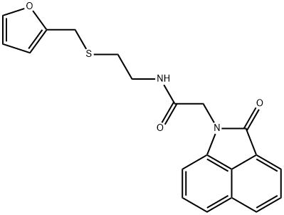 N-{2-[(2-furylmethyl)sulfanyl]ethyl}-2-(2-oxobenzo[cd]indol-1(2H)-yl)acetamide Struktur