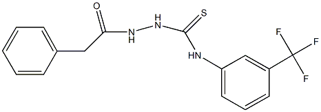 2-(phenylacetyl)-N-[3-(trifluoromethyl)phenyl]hydrazinecarbothioamide Struktur