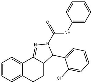 3-(2-chlorophenyl)-N-phenyl-3,3a,4,5-tetrahydro-2H-benzo[g]indazole-2-carboxamide Struktur