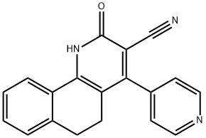 2-oxo-4-(4-pyridinyl)-1,2,5,6-tetrahydrobenzo[h]quinoline-3-carbonitrile Struktur