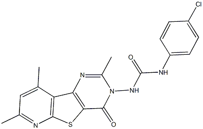 N-(4-chlorophenyl)-N'-(2,7,9-trimethyl-4-oxopyrido[3',2':4,5]thieno[3,2-d]pyrimidin-3(4H)-yl)urea Struktur