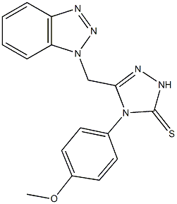 5-(1H-1,2,3-benzotriazol-1-ylmethyl)-4-(4-methoxyphenyl)-2,4-dihydro-3H-1,2,4-triazole-3-thione Struktur