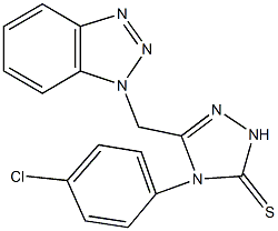 5-(1H-1,2,3-benzotriazol-1-ylmethyl)-4-(4-chlorophenyl)-2,4-dihydro-3H-1,2,4-triazole-3-thione Struktur