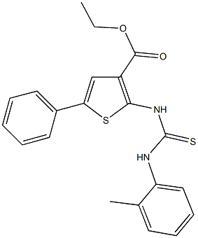 ethyl 5-phenyl-2-[(2-toluidinocarbothioyl)amino]-3-thiophenecarboxylate Struktur