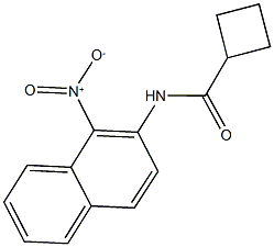 N-{1-nitro-2-naphthyl}cyclobutanecarboxamide Struktur