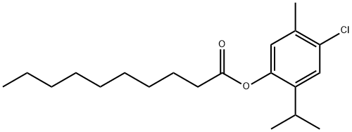 4-chloro-2-isopropyl-5-methylphenyl decanoate Struktur