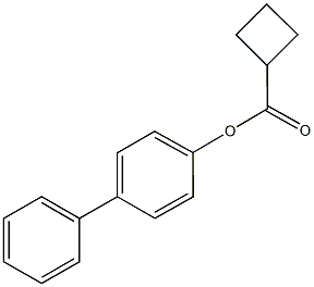 [1,1'-biphenyl]-4-yl cyclobutanecarboxylate Struktur