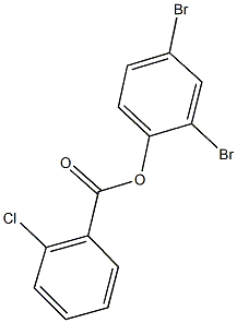 2,4-dibromophenyl 2-chlorobenzoate Struktur