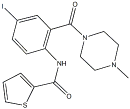 N-{4-iodo-2-[(4-methylpiperazin-1-yl)carbonyl]phenyl}thiophene-2-carboxamide Struktur