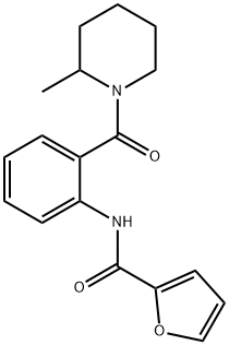 N-{2-[(2-methyl-1-piperidinyl)carbonyl]phenyl}-2-furamide Struktur