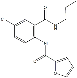 N-{4-chloro-2-[(propylamino)carbonyl]phenyl}-2-furamide Struktur