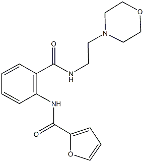 N-[2-({[2-(4-morpholinyl)ethyl]amino}carbonyl)phenyl]-2-furamide Struktur