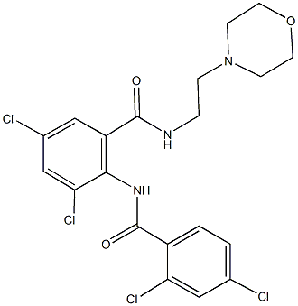 3,5-dichloro-2-[(2,4-dichlorobenzoyl)amino]-N-[2-(4-morpholinyl)ethyl]benzamide Struktur