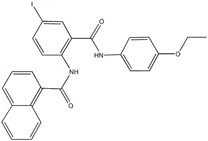 N-{2-[(4-ethoxyanilino)carbonyl]-4-iodophenyl}-1-naphthamide Struktur