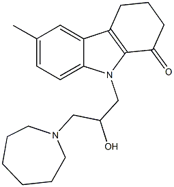 9-(3-azepan-1-yl-2-hydroxypropyl)-6-methyl-2,3,4,9-tetrahydro-1H-carbazol-1-one Struktur