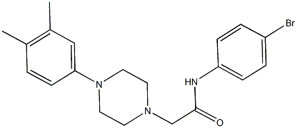 N-(4-bromophenyl)-2-[4-(3,4-dimethylphenyl)-1-piperazinyl]acetamide Struktur