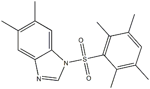 5,6-dimethyl-1-[(2,3,5,6-tetramethylphenyl)sulfonyl]-1H-benzimidazole Struktur