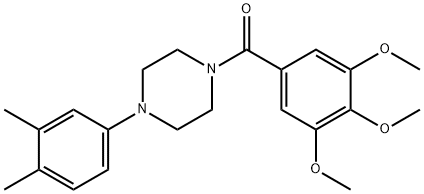 1-(3,4-dimethylphenyl)-4-(3,4,5-trimethoxybenzoyl)piperazine Struktur