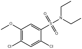 2,4-dichloro-N,N-diethyl-5-methoxybenzenesulfonamide Struktur