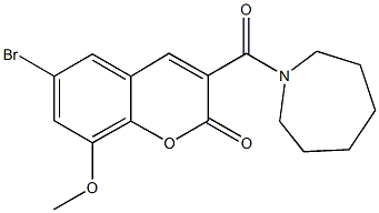 3-(azepan-1-ylcarbonyl)-6-bromo-8-methoxy-2H-chromen-2-one Struktur