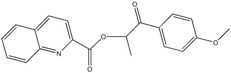 2-(4-methoxyphenyl)-1-methyl-2-oxoethyl 2-quinolinecarboxylate Struktur