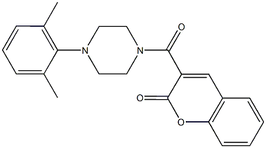 3-{[4-(2,6-dimethylphenyl)-1-piperazinyl]carbonyl}-2H-chromen-2-one Struktur