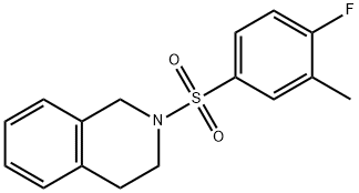 2-[(4-fluoro-3-methylphenyl)sulfonyl]-1,2,3,4-tetrahydroisoquinoline Struktur