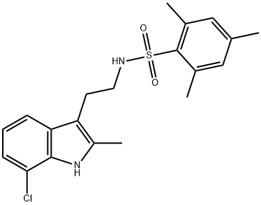 N-[2-(7-chloro-2-methyl-1H-indol-3-yl)ethyl]-2,4,6-trimethylbenzenesulfonamide Struktur