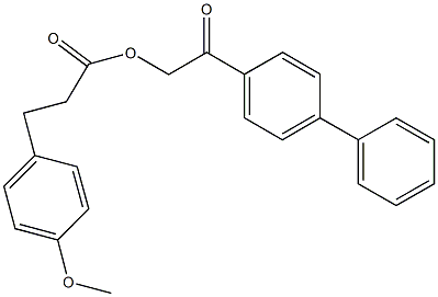 2-[1,1'-biphenyl]-4-yl-2-oxoethyl 3-(4-methoxyphenyl)propanoate Struktur