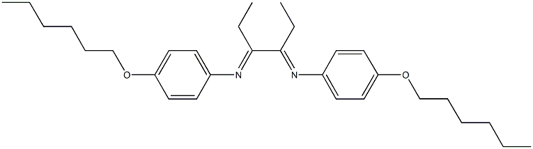 N-(1-ethyl-2-{[4-(hexyloxy)phenyl]imino}butylidene)-N-[4-(hexyloxy)phenyl]amine Struktur