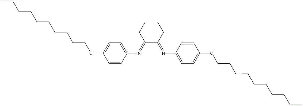 N-[4-(decyloxy)phenyl]-N-(2-{[4-(decyloxy)phenyl]imino}-1-ethylbutylidene)amine Struktur